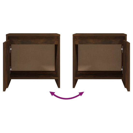 Nachtkastjes 2 st 45x34x44,5 cm spaanplaat gerookt eikenkleurig MeubelReus