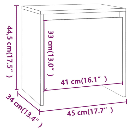 Nachtkastjes 2 st 45x34x44,5 cm spaanplaat gerookt eikenkleurig MeubelReus