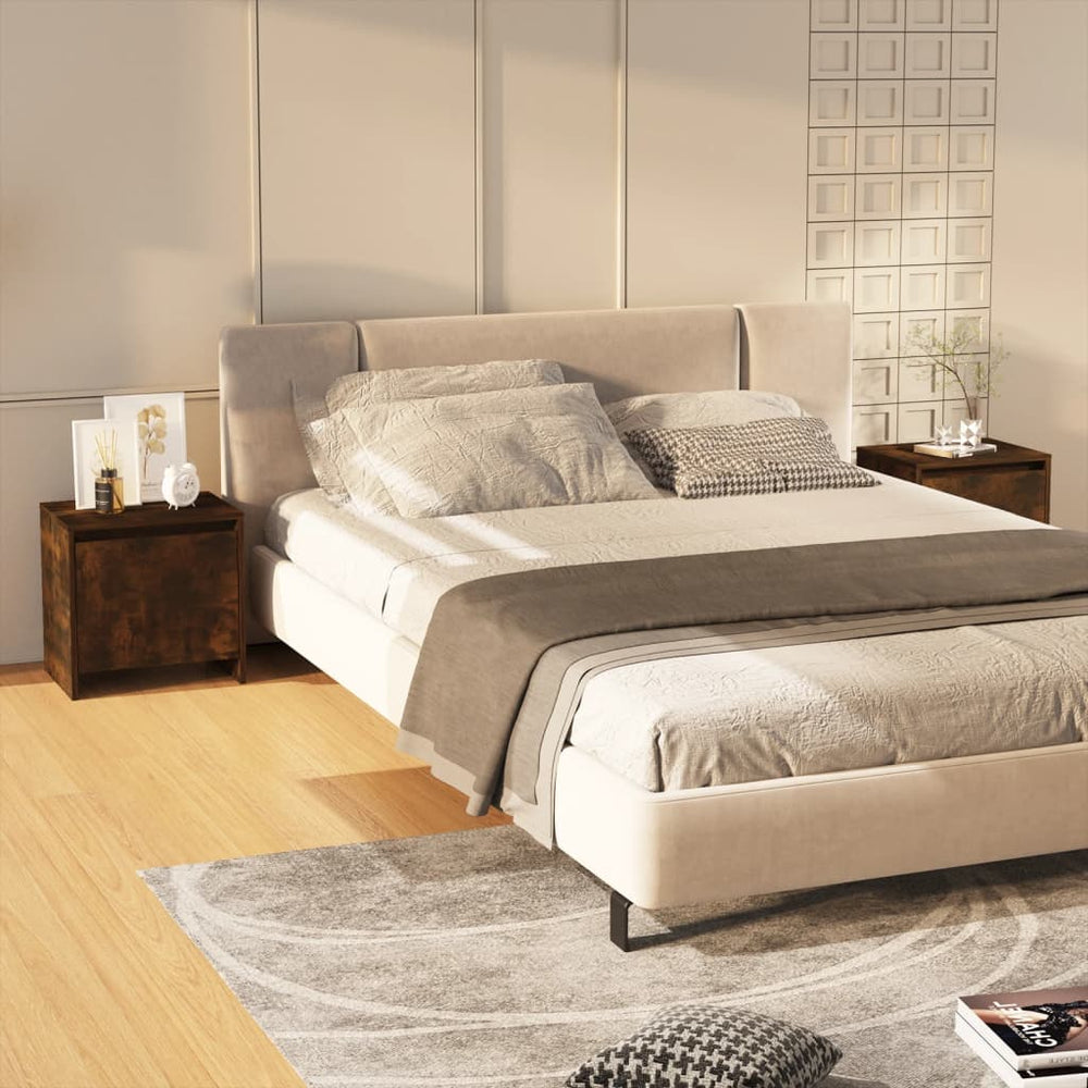 Nachtkastjes 2 st 45x34x44,5 cm spaanplaat gerookt eikenkleurig MeubelReus