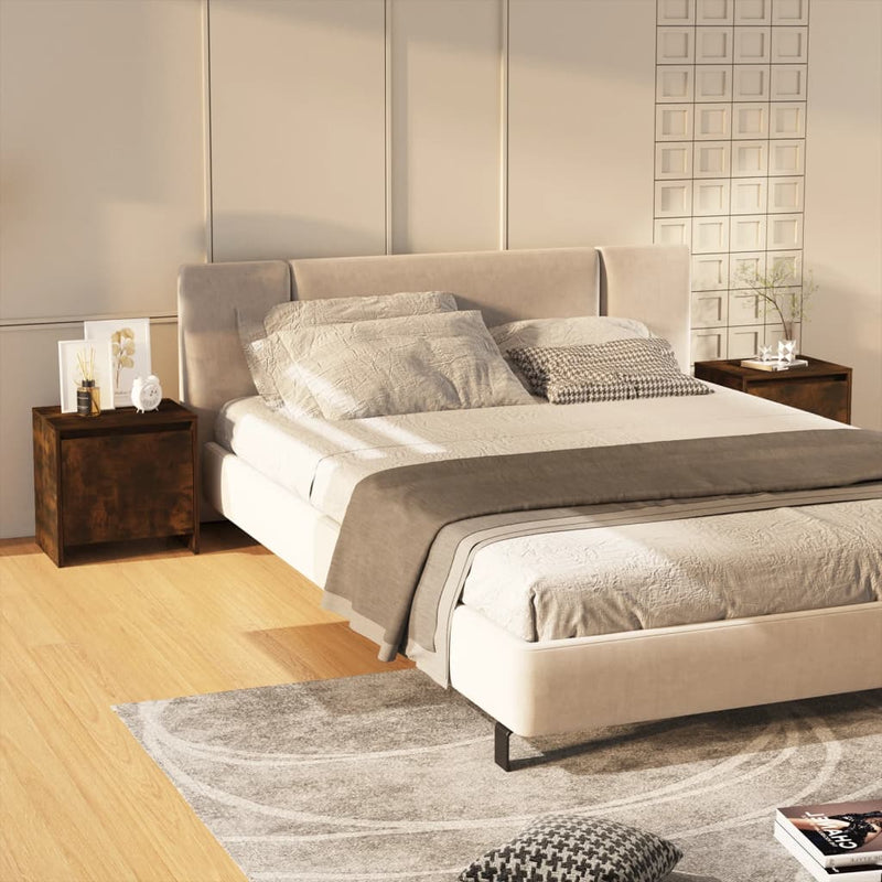 Nachtkastjes 2 st 45x34x44,5 cm spaanplaat gerookt eikenkleurig MeubelReus