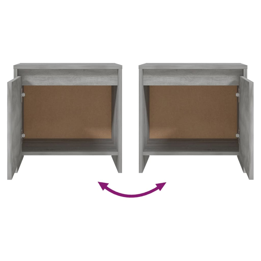 Nachtkastjes 2 st 45x34x44,5 cm spaanplaat grijs sonoma eiken MeubelReus