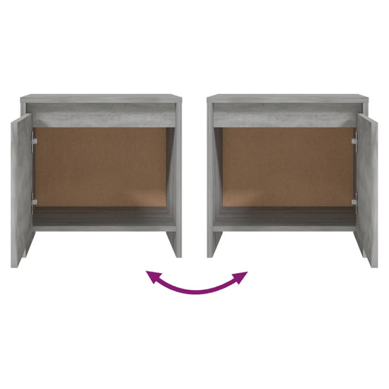 Nachtkastjes 2 st 45x34x44,5 cm spaanplaat grijs sonoma eiken MeubelReus