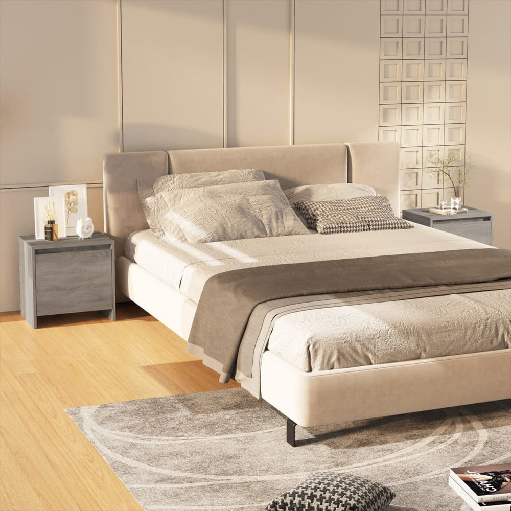 Nachtkastjes 2 st 45x34x44,5 cm spaanplaat grijs sonoma eiken MeubelReus