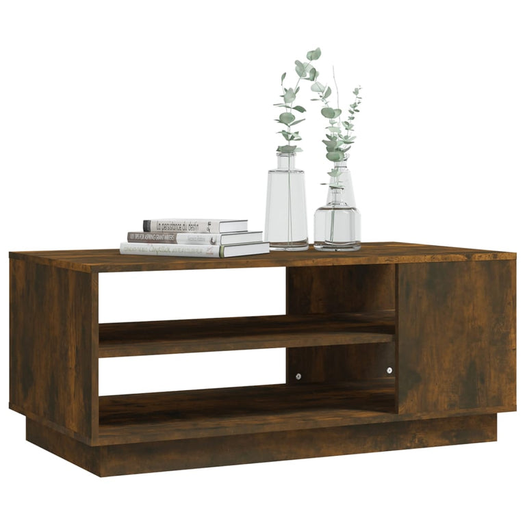 Salontafel 102x55x43 cm spaanplaat gerookt eikenkleurig MeubelReus