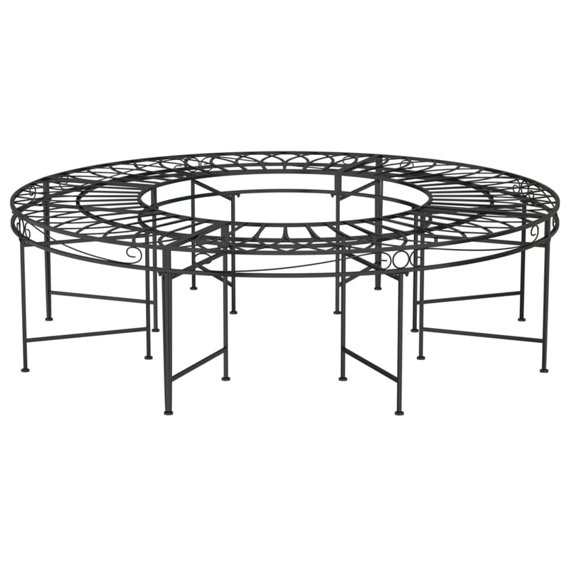 Boombank rond Ø160 cm staal zwart MeubelReus