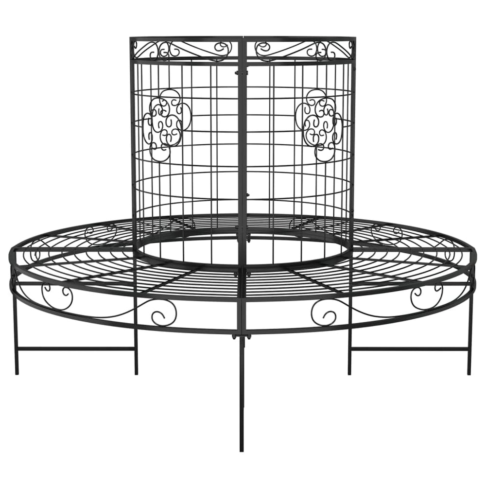 Boombank rond Ø137 cm staal zwart MeubelReus