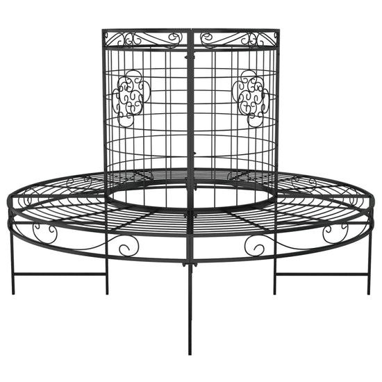 Boombank rond Ø137 cm staal zwart MeubelReus