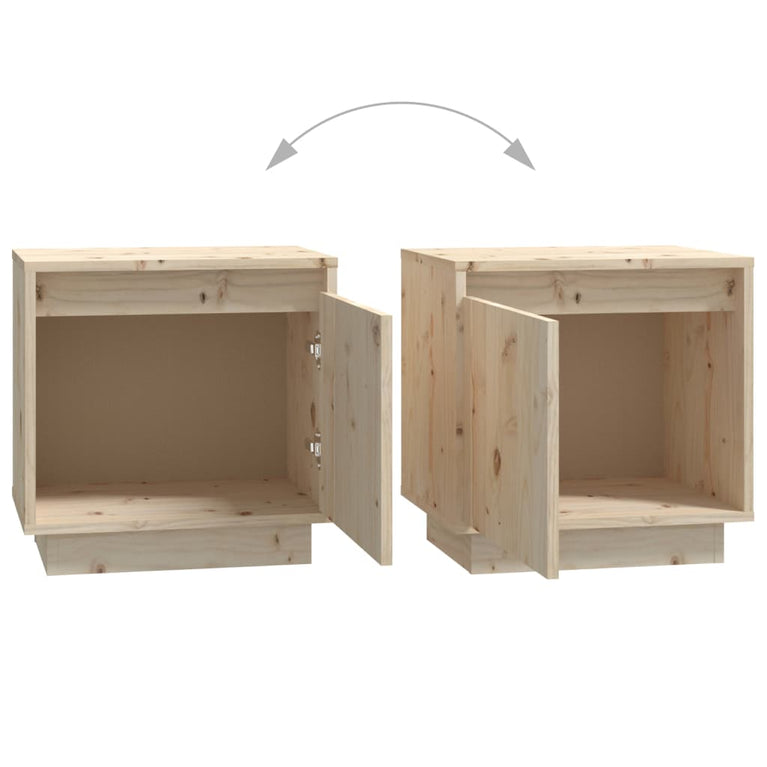 Nachtkastjes 2 st 40x30x40 cm massief grenenhout MeubelReus