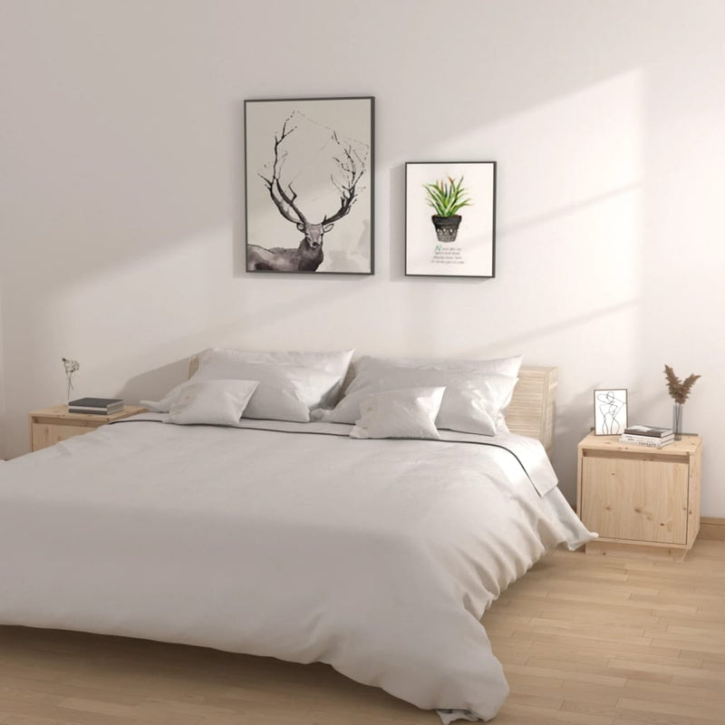 Nachtkastjes 2 st 40x30x40 cm massief grenenhout MeubelReus
