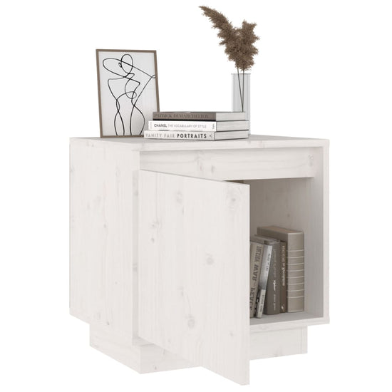 Nachtkastjes 2 st 40x30x40 cm massief grenenhout wit MeubelReus