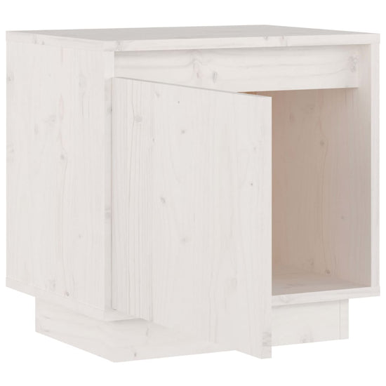 Nachtkastjes 2 st 40x30x40 cm massief grenenhout wit MeubelReus