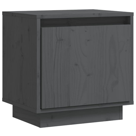 Nachtkastje 40x30x40 cm massief grenenhout grijs MeubelReus
