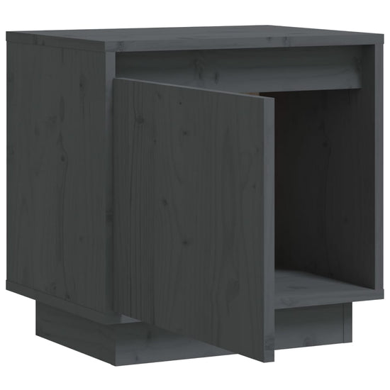 Nachtkastjes 2 st 40x30x40 cm massief grenenhout grijs MeubelReus