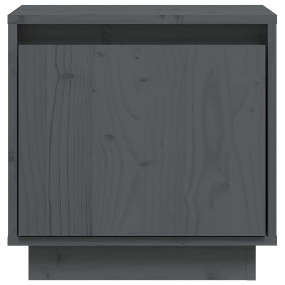 Nachtkastjes 2 st 40x30x40 cm massief grenenhout grijs MeubelReus