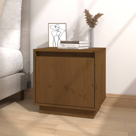 Nachtkastjes 2 st 40x30x40 cm massief grenenhout honingbruin MeubelReus
