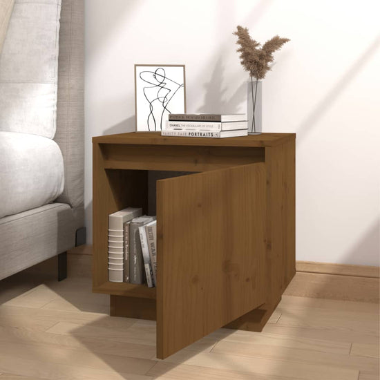 Nachtkastjes 2 st 40x30x40 cm massief grenenhout honingbruin MeubelReus