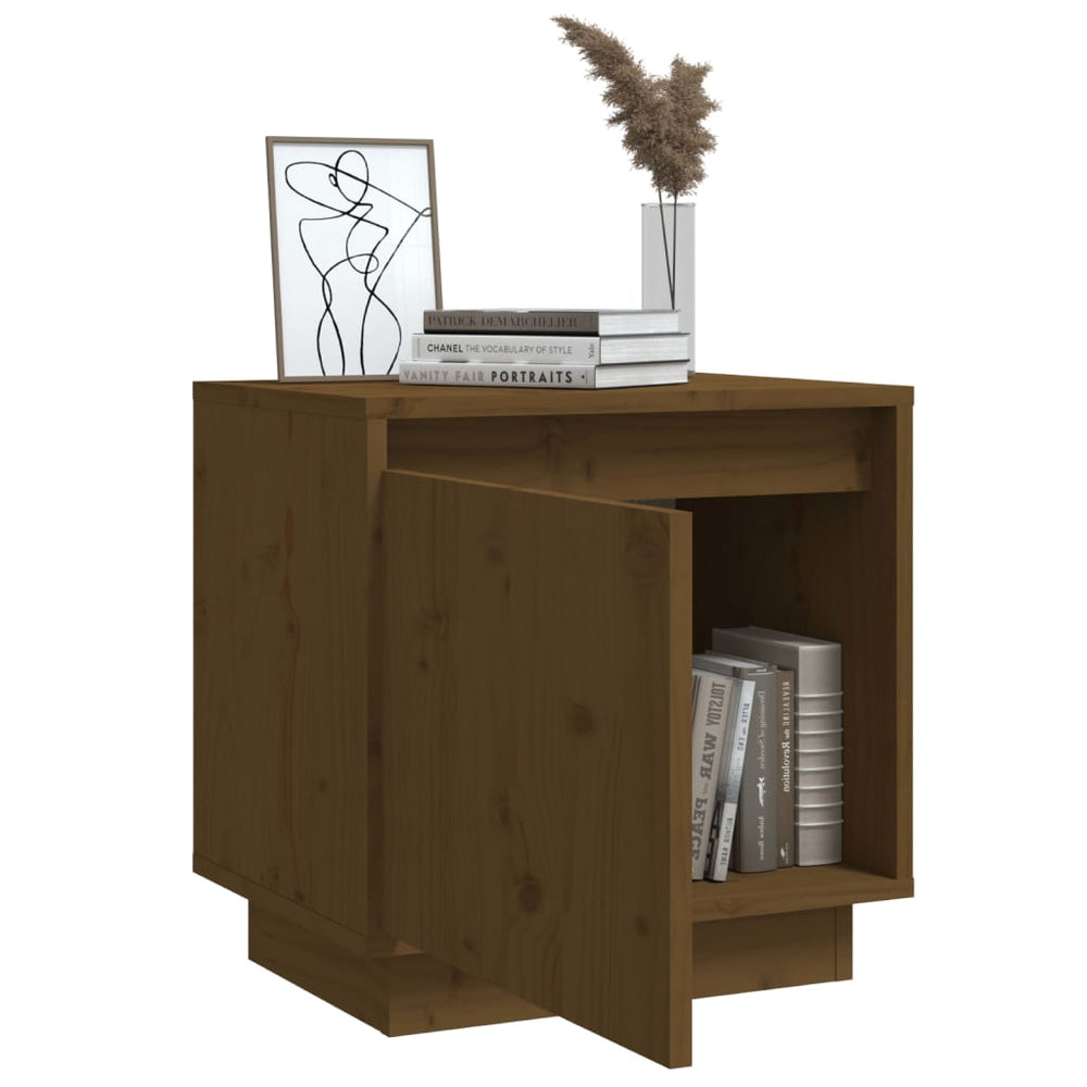 Nachtkastjes 2 st 40x30x40 cm massief grenenhout honingbruin MeubelReus