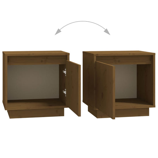 Nachtkastjes 2 st 40x30x40 cm massief grenenhout honingbruin MeubelReus