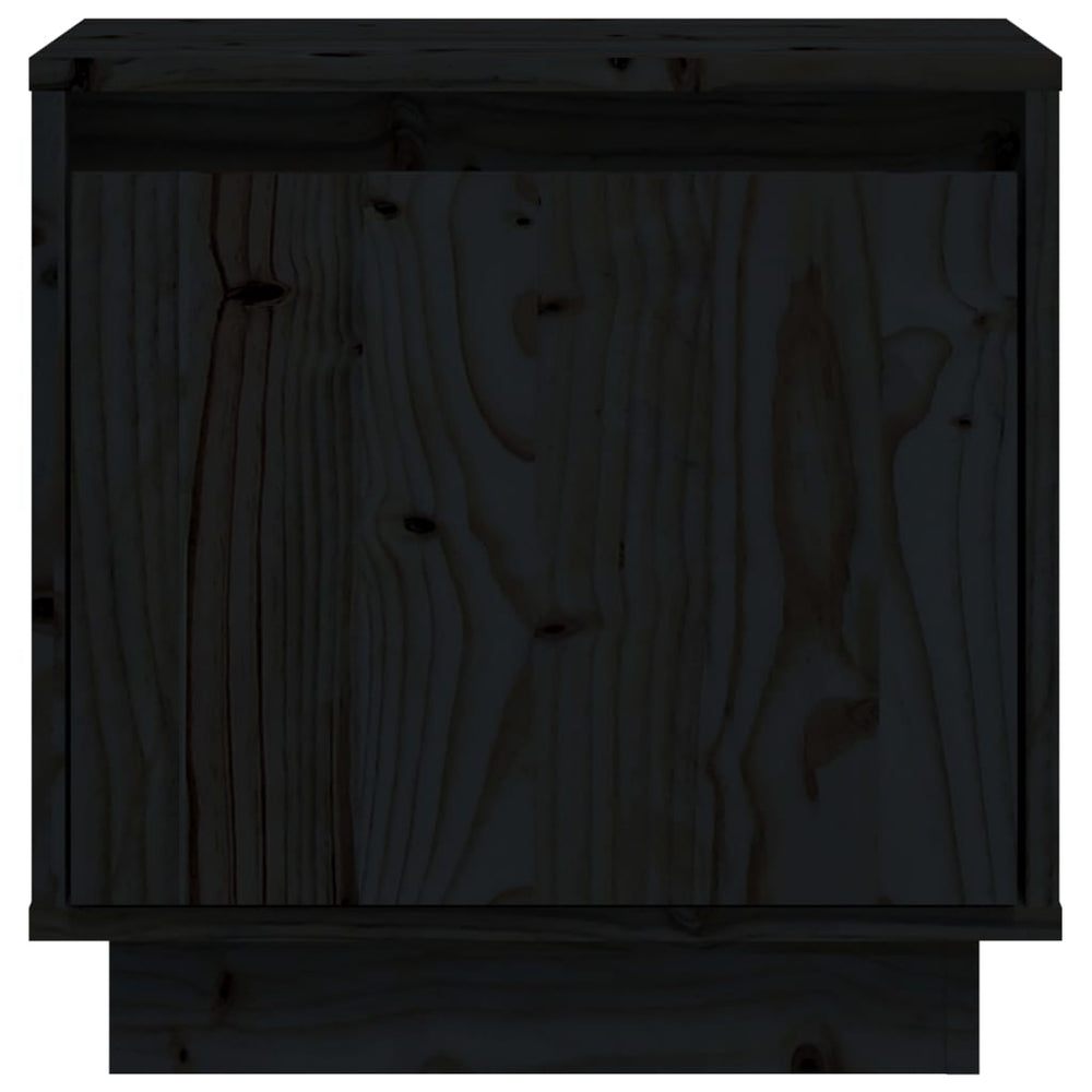 Nachtkastjes 2 st 40x30x40 cm massief grenenhout zwart MeubelReus