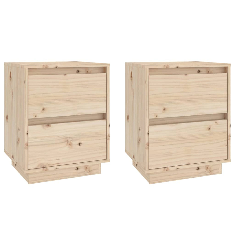 Nachtkastjes 2 st 40x35x50 cm massief grenenhout MeubelReus