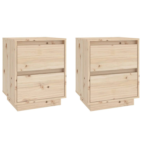Nachtkastjes 2 st 40x35x50 cm massief grenenhout MeubelReus