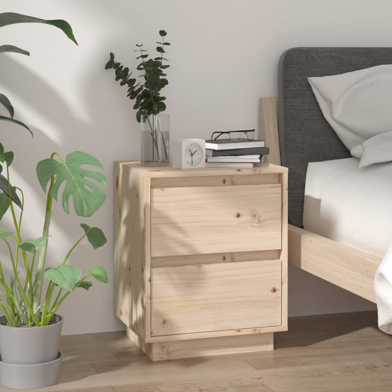 Nachtkastjes 2 st 40x35x50 cm massief grenenhout MeubelReus