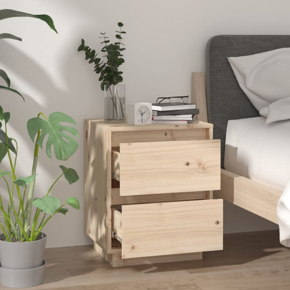 Nachtkastjes 2 st 40x35x50 cm massief grenenhout MeubelReus