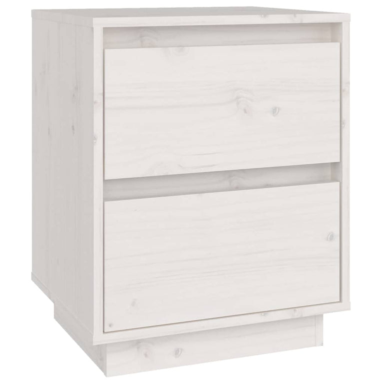 Nachtkastjes 2 st 40x35x50 cm massief grenenhout wit MeubelReus