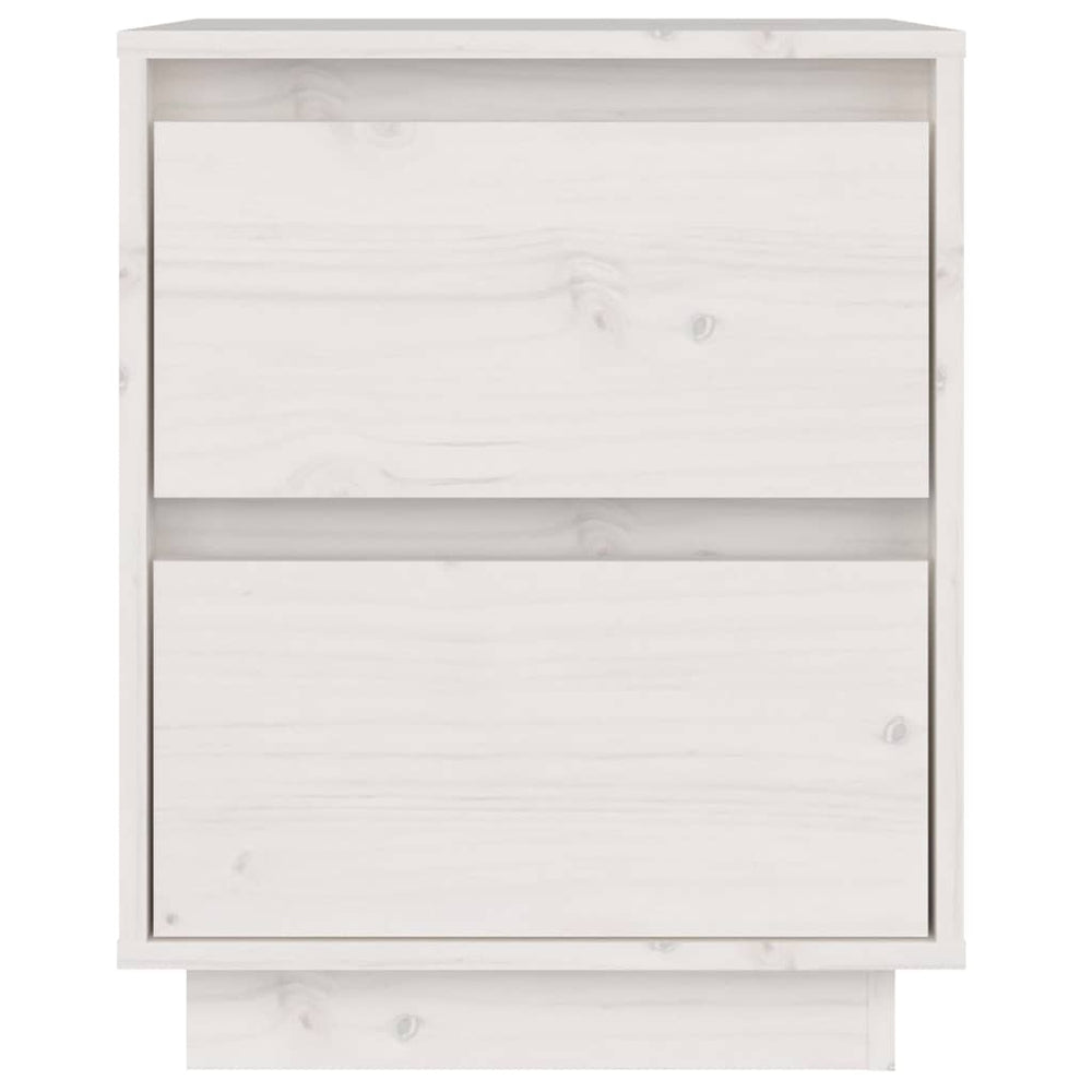 Nachtkastjes 2 st 40x35x50 cm massief grenenhout wit MeubelReus