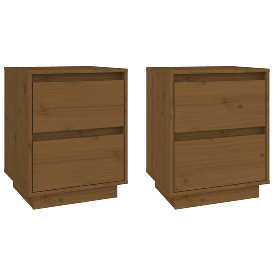 Nachtkastjes 2 st 40x35x50 cm massief grenenhout honingbruin MeubelReus
