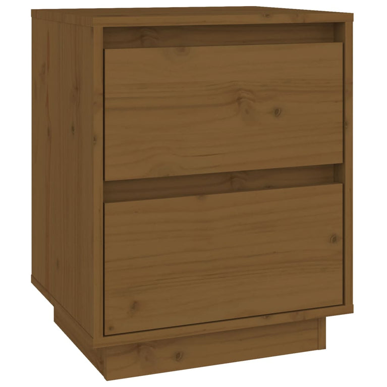 Nachtkastjes 2 st 40x35x50 cm massief grenenhout honingbruin MeubelReus