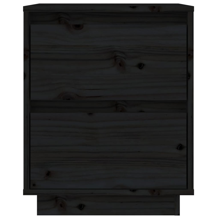 Nachtkastjes 2 st 40x35x50 cm massief grenenhout zwart MeubelReus