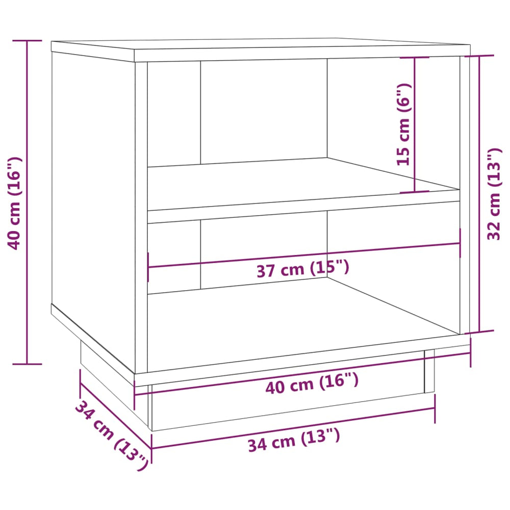 Nachtkastjes 2 st 40x34x40 cm massief grenenhout MeubelReus