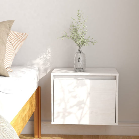 Wandkast 45x30x35 cm massief grenenhout wit MeubelReus