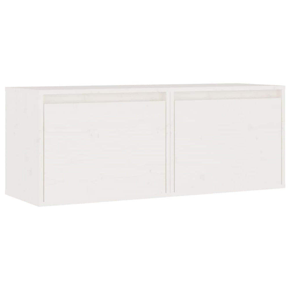 Wandkasten 2 st 45x30x35 cm massief grenenhout wit MeubelReus