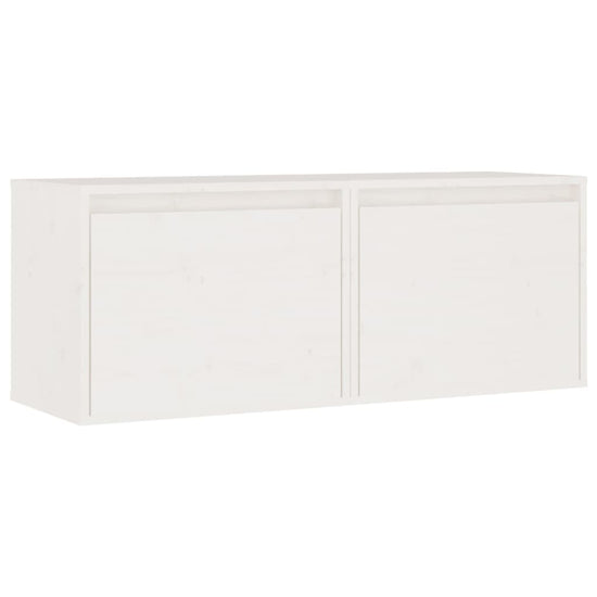 Wandkasten 2 st 45x30x35 cm massief grenenhout wit MeubelReus