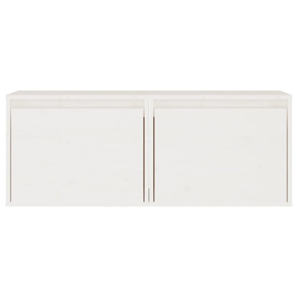 Wandkasten 2 st 45x30x35 cm massief grenenhout wit MeubelReus