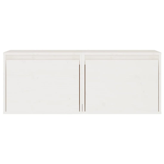 Wandkasten 2 st 45x30x35 cm massief grenenhout wit MeubelReus