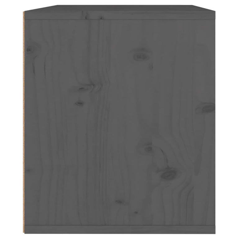 Wandkast 45x30x35 cm massief grenenhout grijs MeubelReus