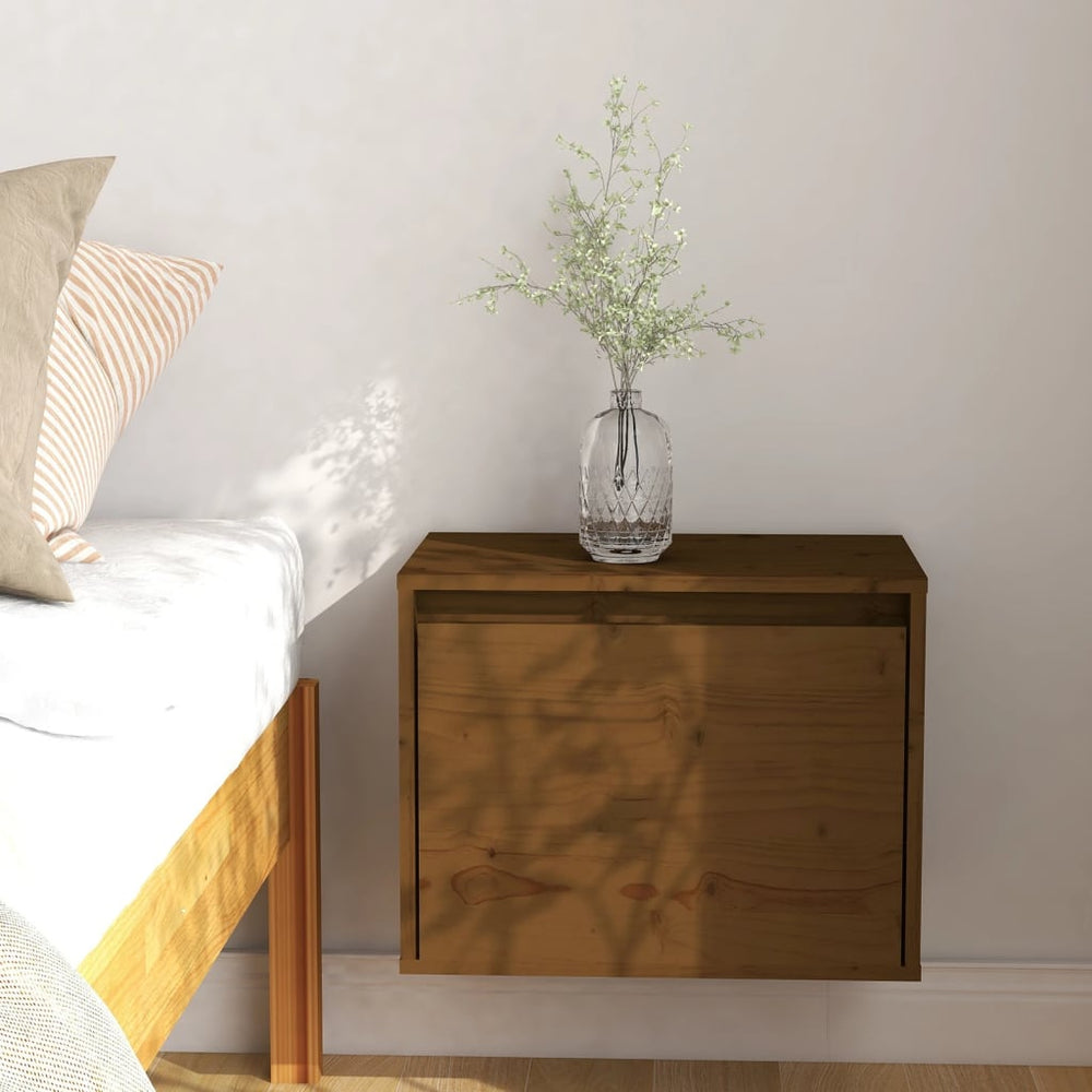 Wandkast 45x30x35 cm massief grenenhout honingbruin MeubelReus