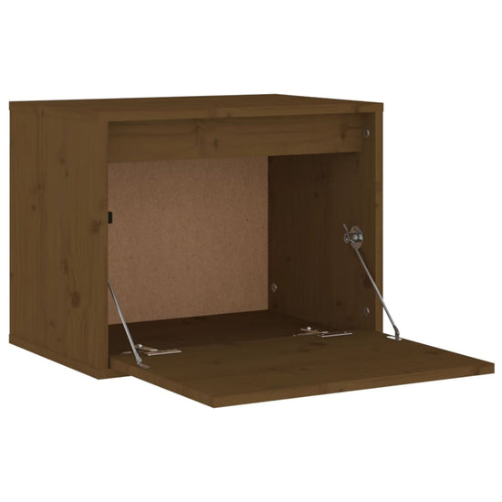 Wandkast 45x30x35 cm massief grenenhout honingbruin MeubelReus