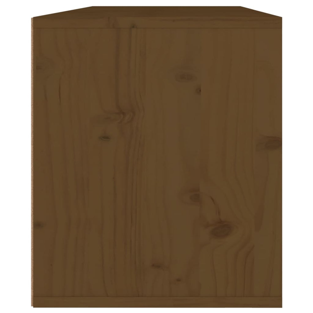 Wandkasten 2 st 45x30x35 cm massief grenenhout honingbruin MeubelReus