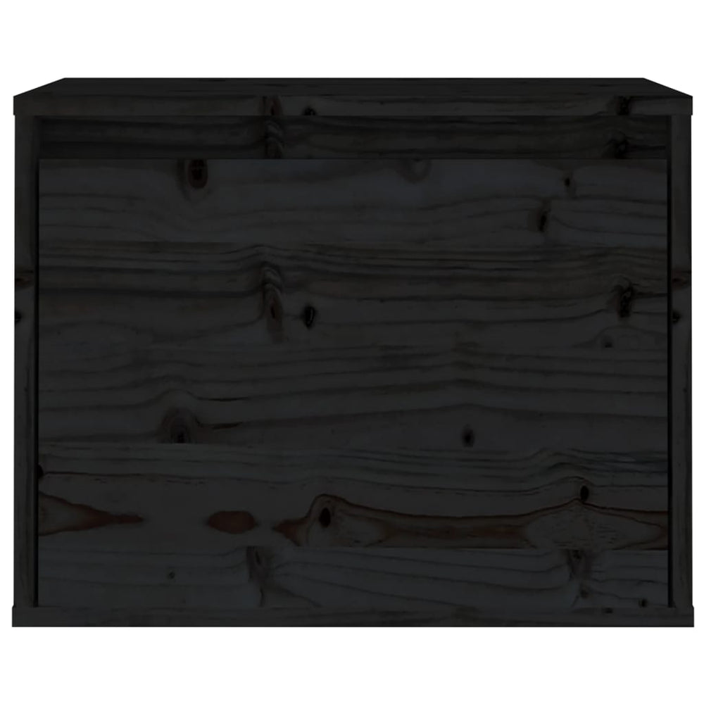 Wandkast 45x30x35 cm massief grenenhout zwart MeubelReus