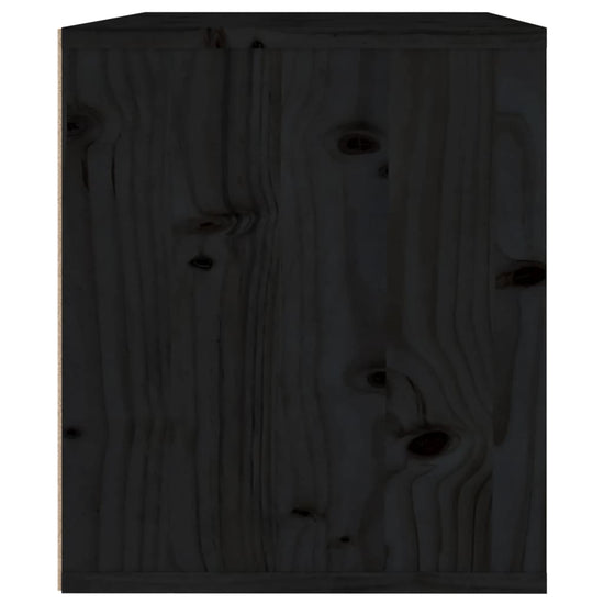 Wandkast 45x30x35 cm massief grenenhout zwart MeubelReus