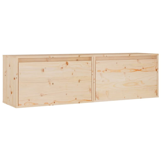 Wandkasten 2 st 60x30x35 cm massief grenenhout MeubelReus