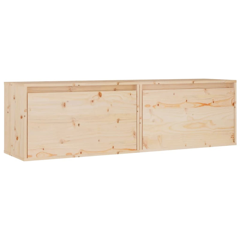 Wandkasten 2 st 60x30x35 cm massief grenenhout MeubelReus
