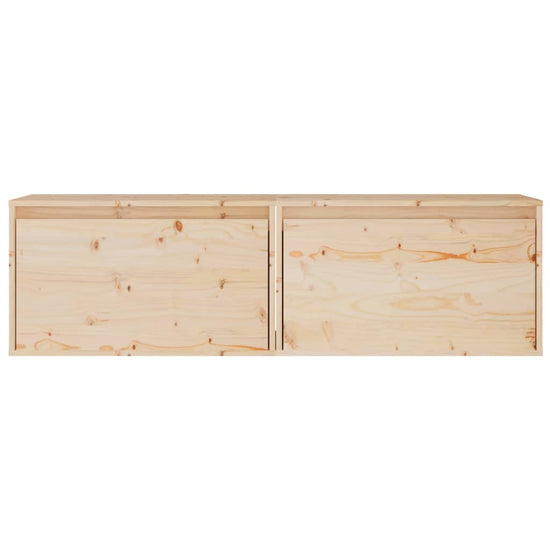 Wandkasten 2 st 60x30x35 cm massief grenenhout MeubelReus