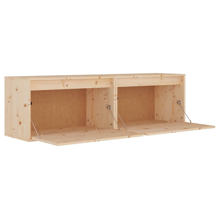Wandkasten 2 st 60x30x35 cm massief grenenhout MeubelReus