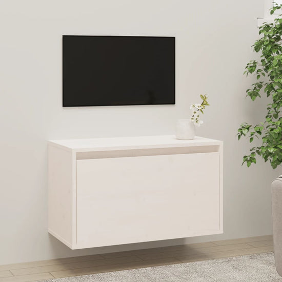 Wandkast 60x30x35 cm massief grenenhout wit MeubelReus