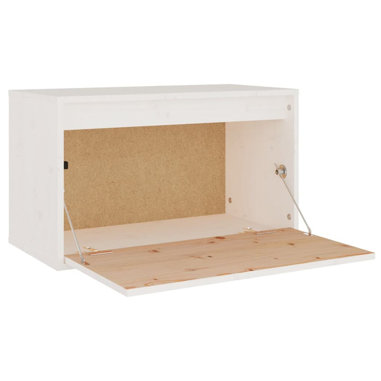Wandkast 60x30x35 cm massief grenenhout wit MeubelReus